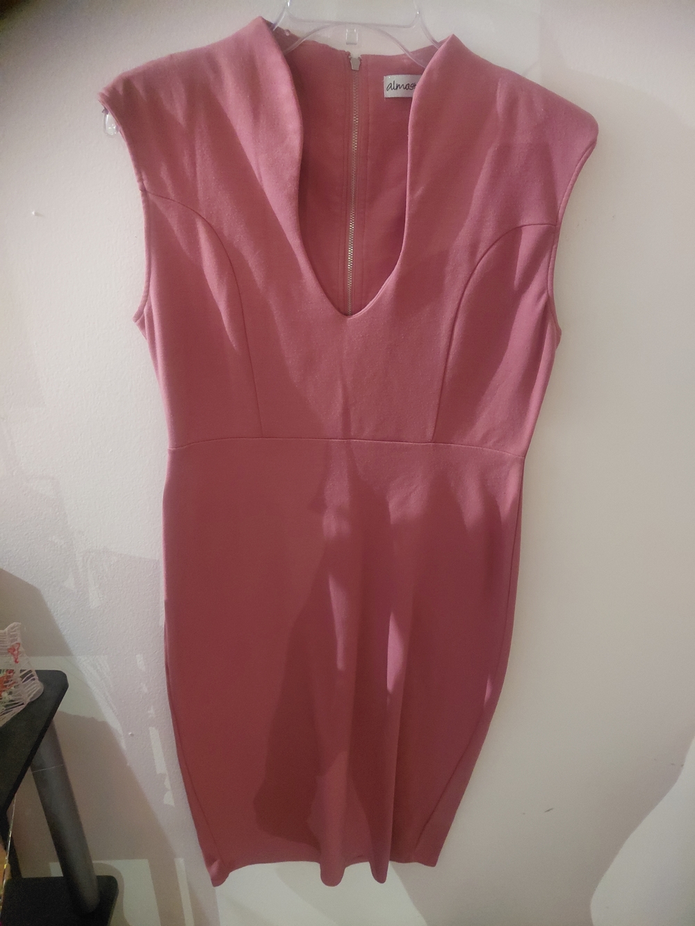 Almost Famous Rose-Pink Midi Sheath Dress